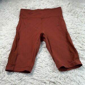 Lululemon Everlux and Mesh High-Rise Short 10" Dark Terracotta
